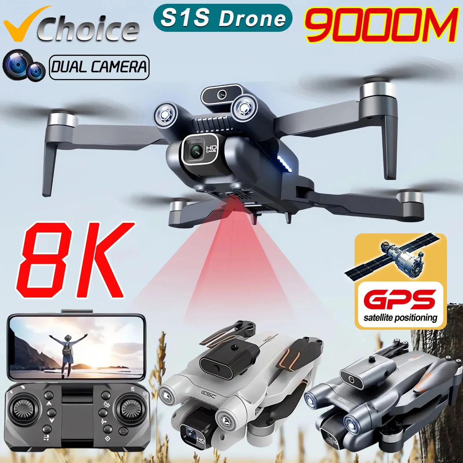 New S1S 5G GPS Drone Camera 8K - Drone Camera Mount 评论和价格