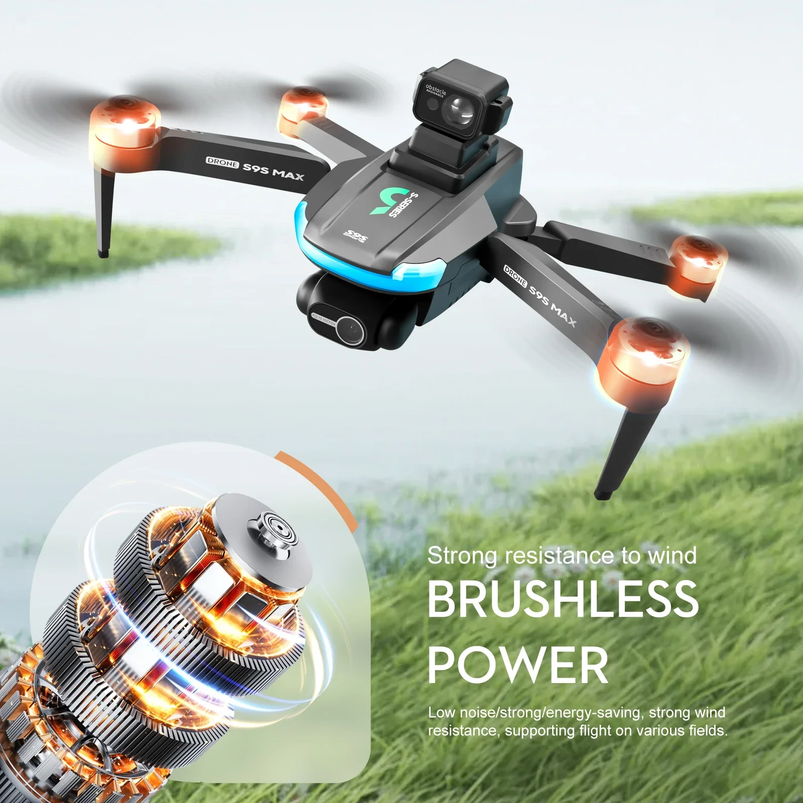 NEW S9S MAX MINI Drone 4K 2-Ax - Drone Camera With Gimbal 评论和价格