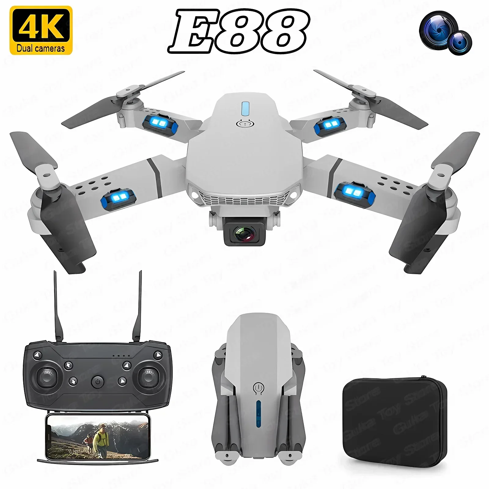 E88 Pro WIFI FPV Drone Wide An - Drone Camera Mount 评论和价格