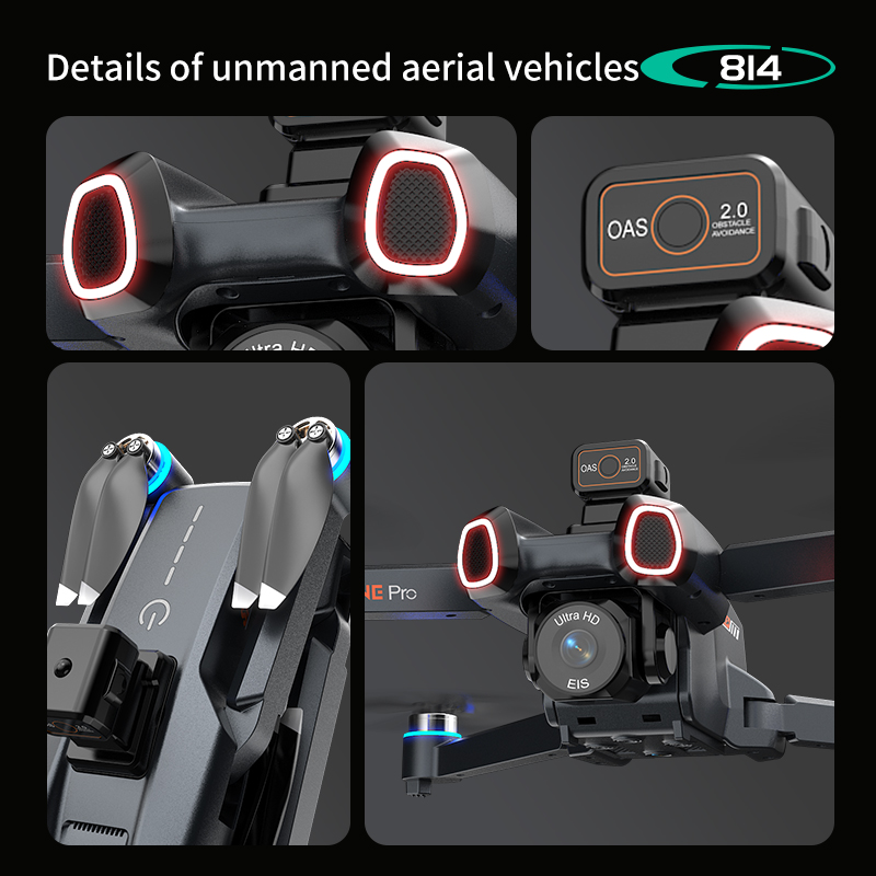 814 drone profissional 4K HD C - Drone Camera With Gimbal 评论和价格