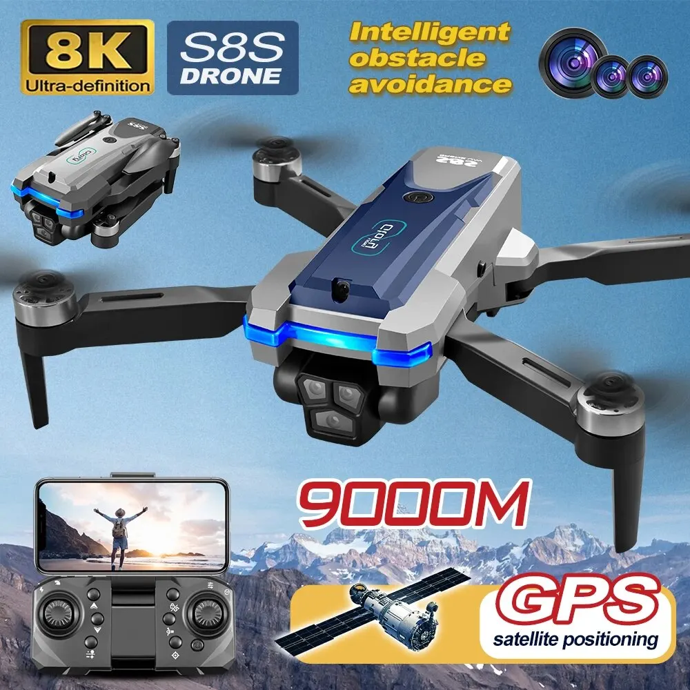 S8S GPS Drone 5G Wifi 8K HD Du - Drone Camera Mount 评论和价格